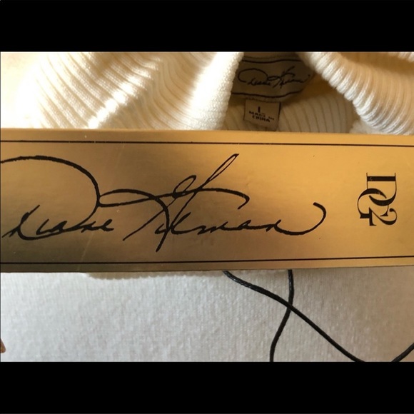 NWT DG2 Diane Gilman Off White Turtleneck-Sz L - Picture 2 of 8